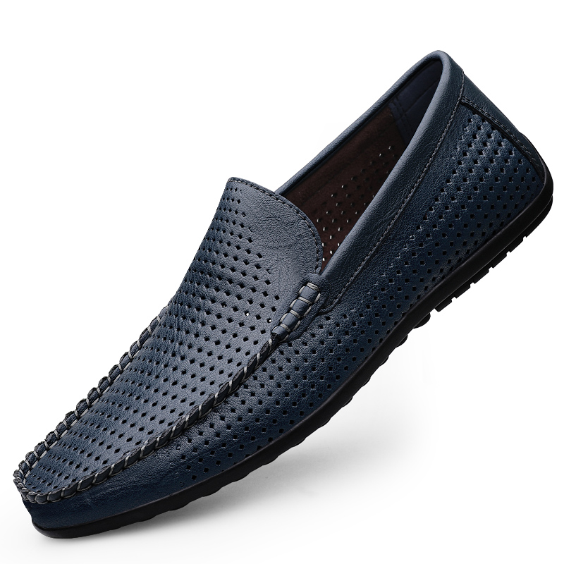Summer Clothing Office - Men's Slip-On Perforated Driving Flats Shoes