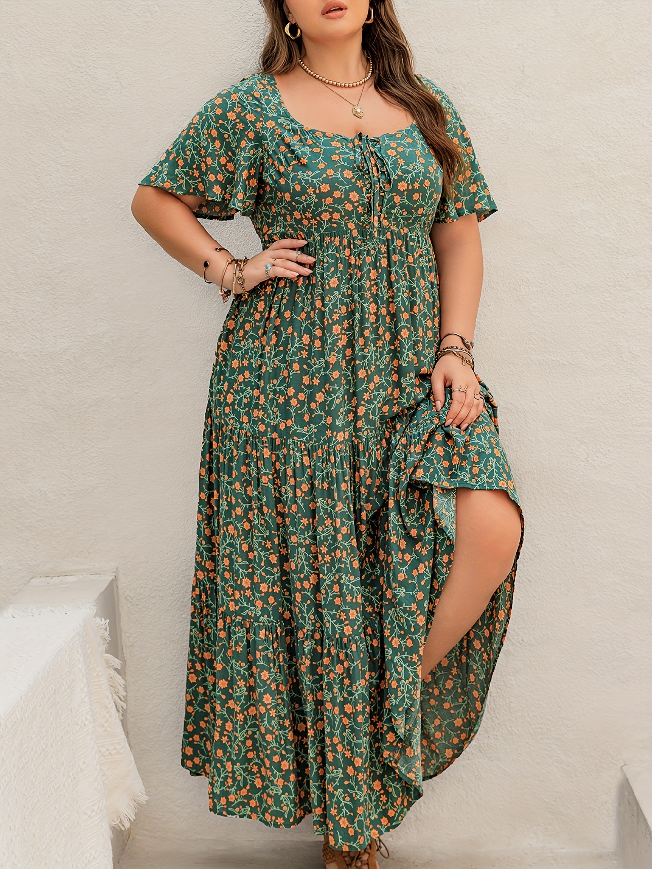 Summer Clothing For Older Women - Plus Size Bohemian Long Dress for