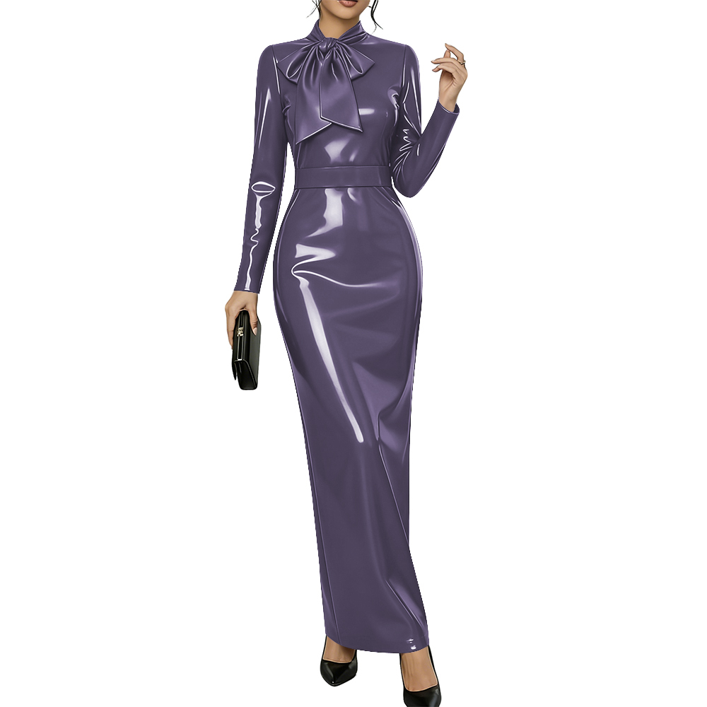 Summer Clothing For Older Women - Elegant Cocktail Party Glossy Long Dresses