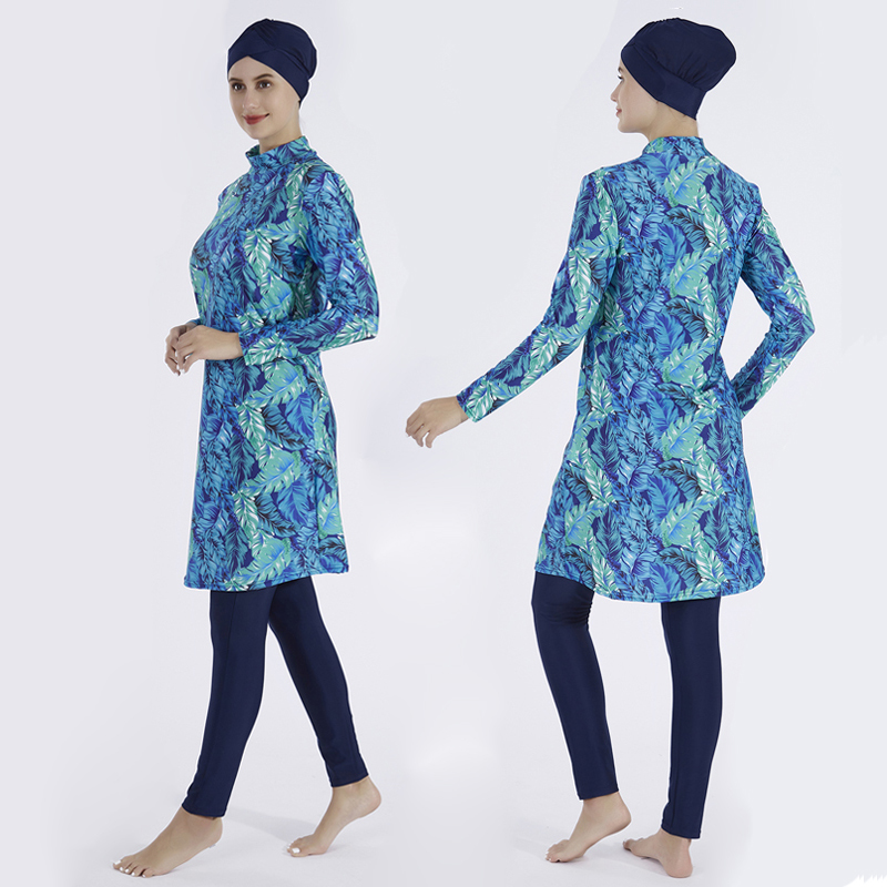 Summer Clothing Hijab - 3PCS/Set Floral Muslim Swimming Suit for