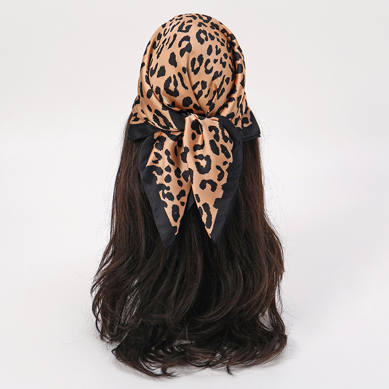 Summer Clothing Hijab - 70*70cm Silk Scarf Women leopard Print