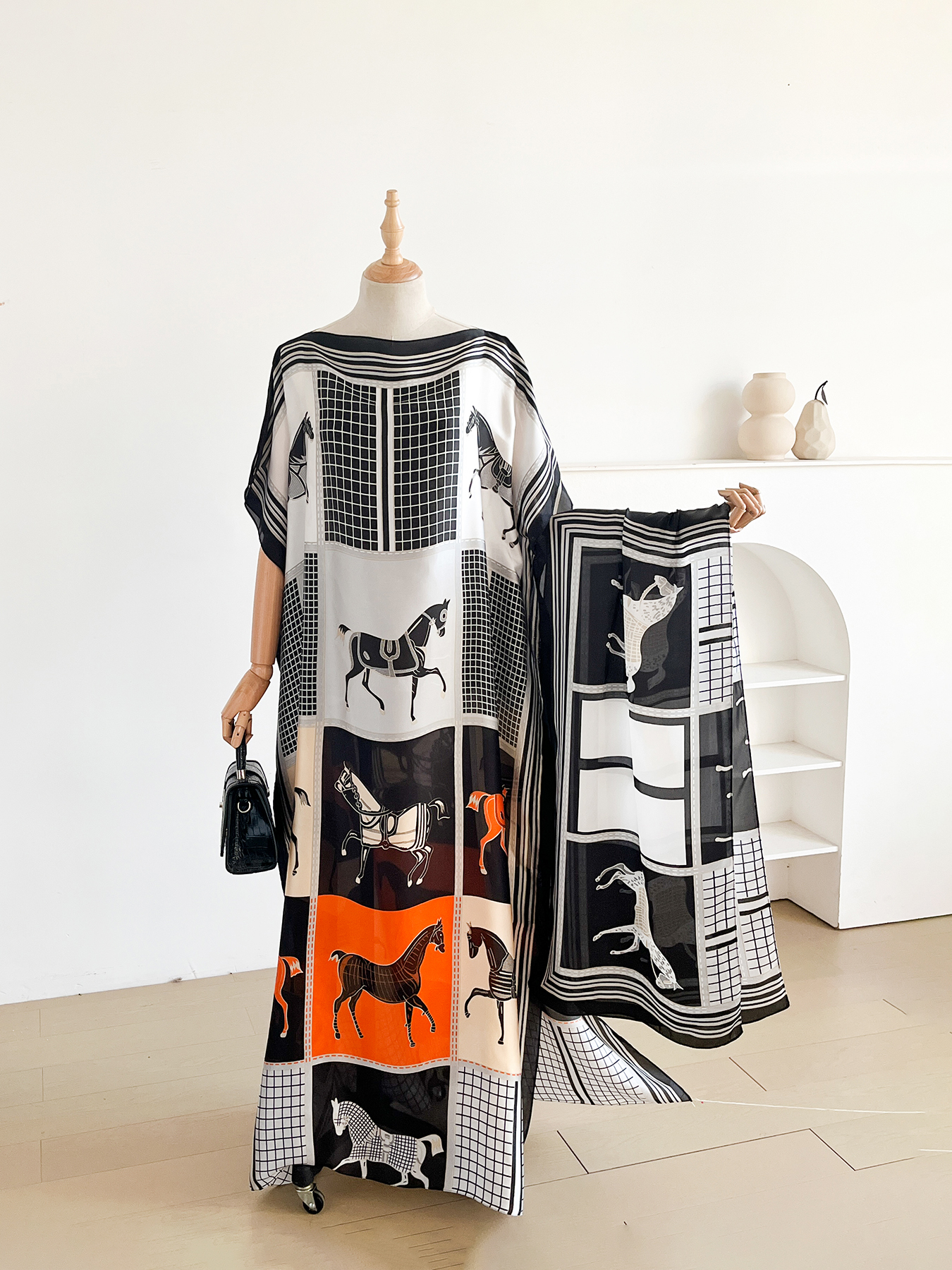 Summer Clothing For Older Women - Elegant Printed Silk African Shawl Summer