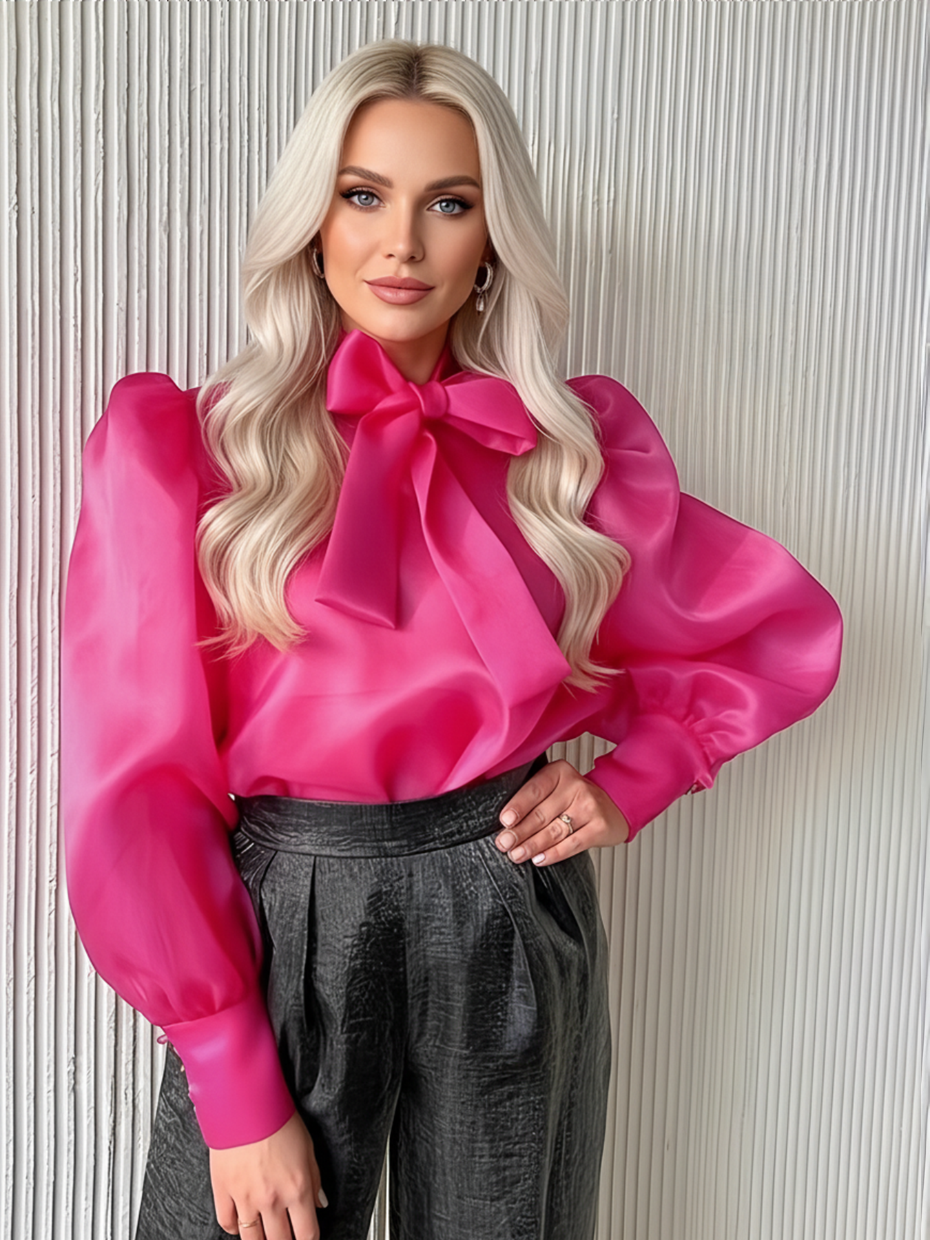 Summer Clothing Office - Plus Size Women's See-through Shirt Blouse