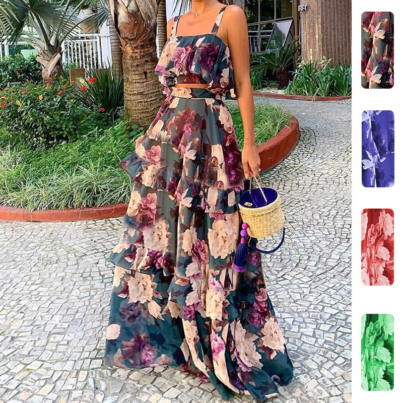 Women's Two Piece Outfits Flor - Summer Clothing Model ulasan dan harga