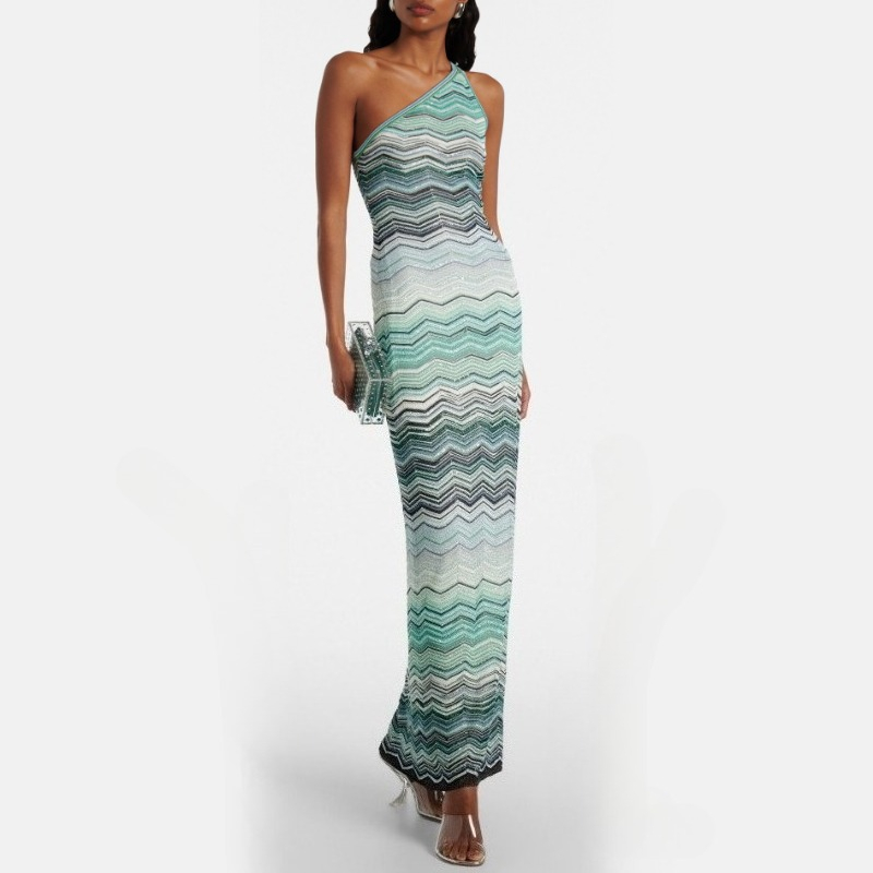 Fold Teal Green Gradient Zigza - Summer Clothing H&M ulasan dan harga