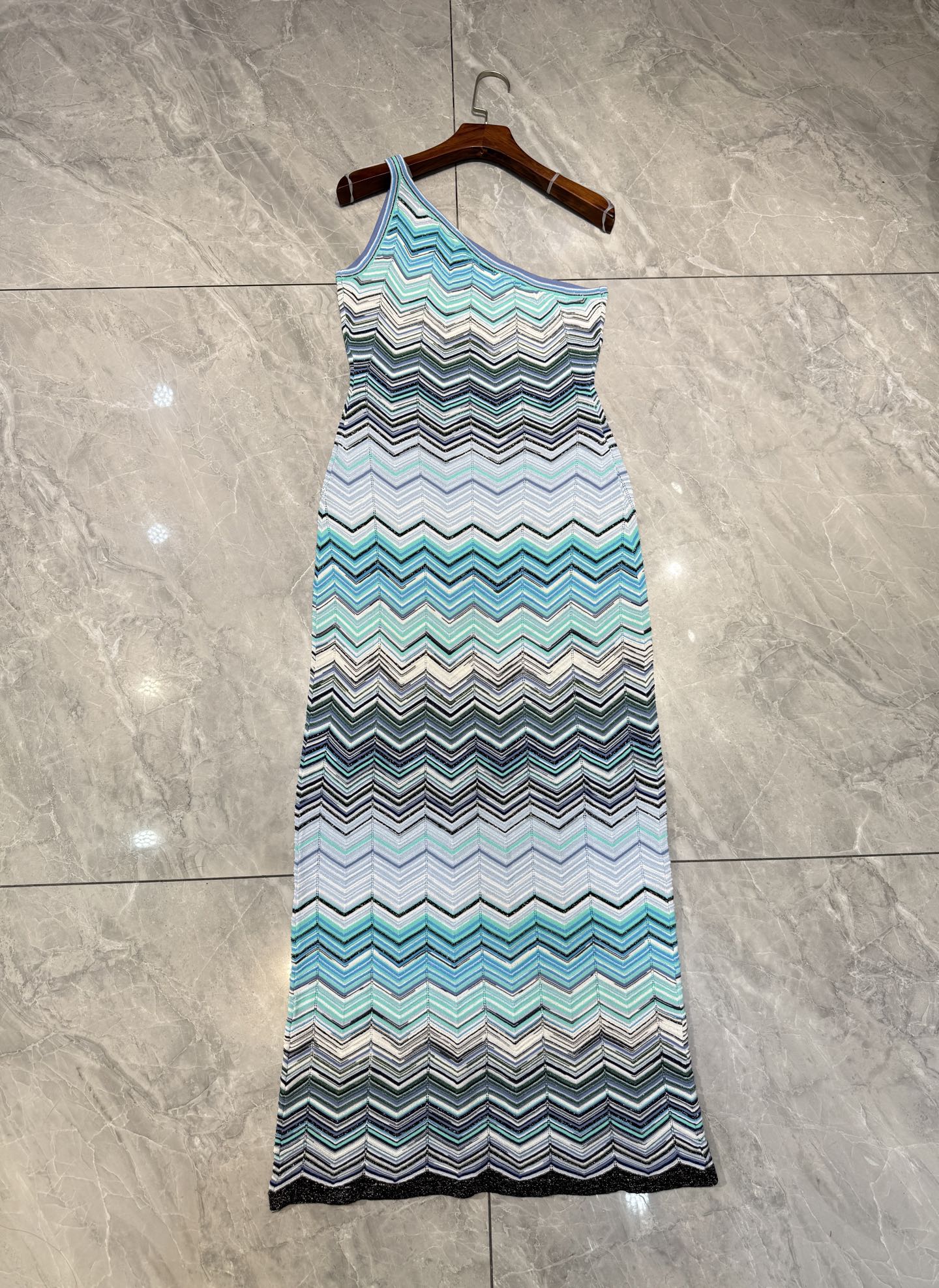 Fold Teal Green Gradient Zigza - Summer Clothing H&M ulasan dan harga