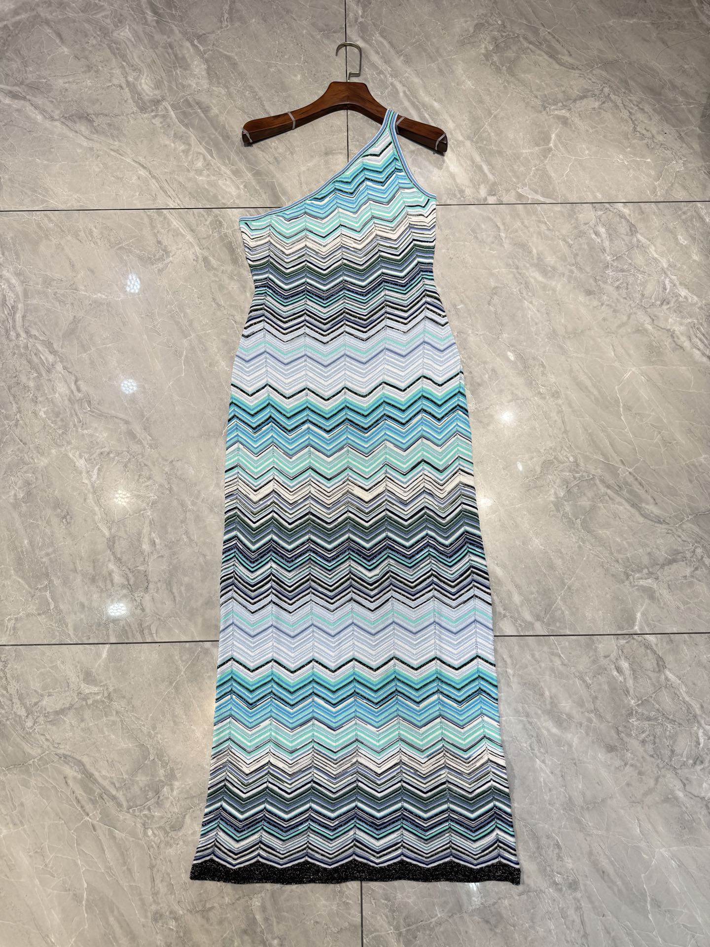 Fold Teal Green Gradient Zigza - Summer Clothing H&M ulasan dan harga