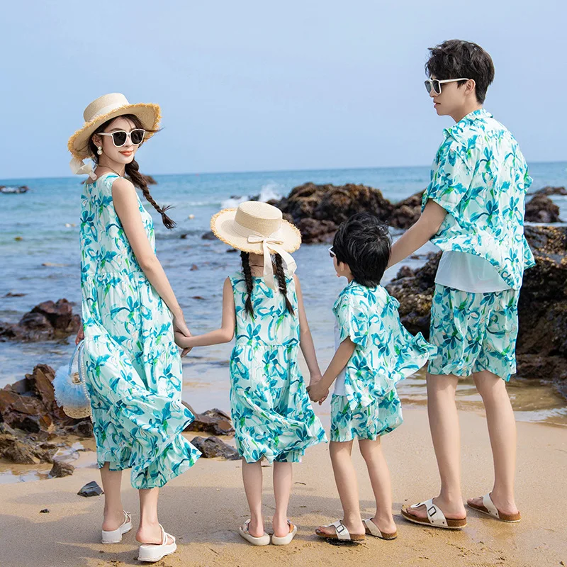 Vacation Parent-child Clothing - Summer Clothing Resort ulasan dan harga