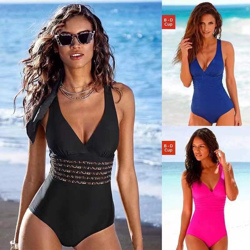 Woman Swimsuit Tankini Solid C - Swimsuit One Piece ulasan dan harga