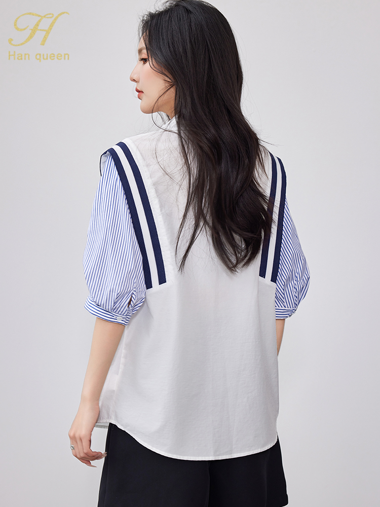 Summer Korean Women Colorblock - Summer Clothing H&M ulasan dan harga