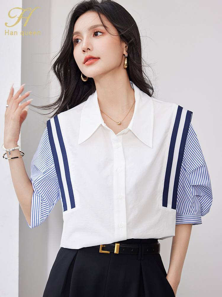 Summer Korean Women Colorblock - Summer Clothing H&M ulasan dan harga