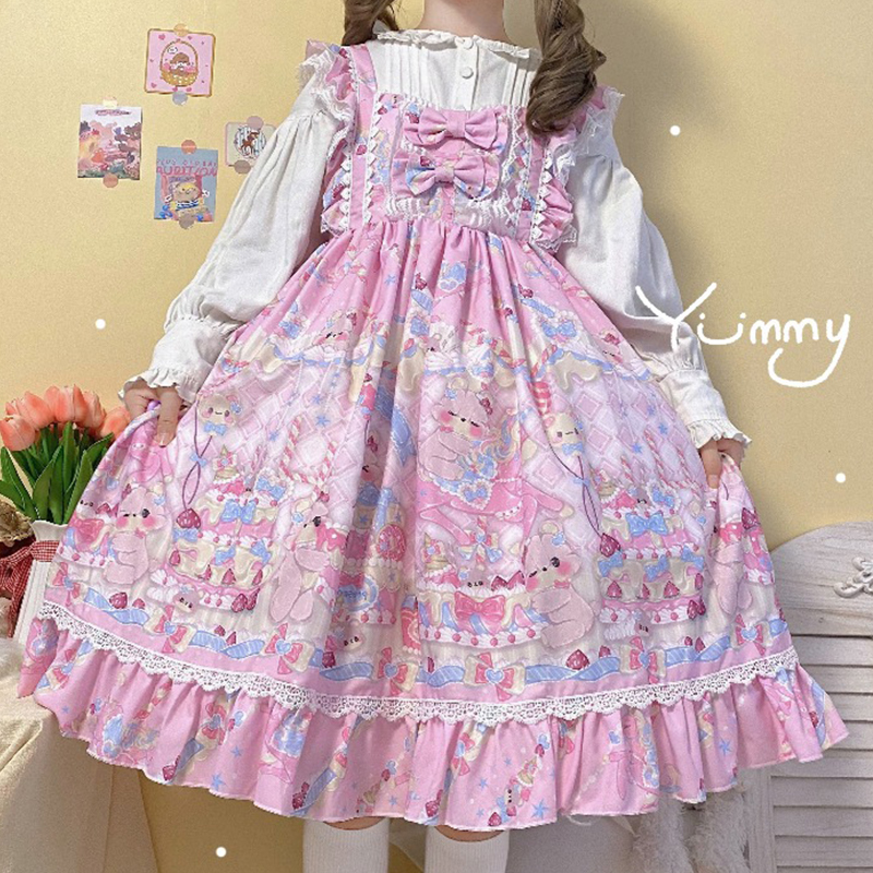 Kawaii Lolita Dress Strap JSK  - Summer Victorian Clothing ulasan dan harga