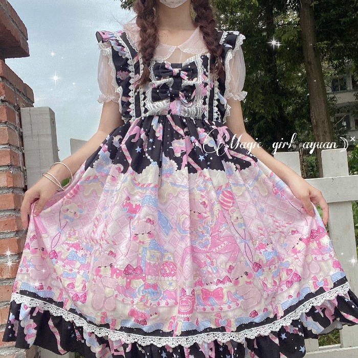 Kawaii Lolita Dress Strap JSK  - Summer Victorian Clothing ulasan dan harga