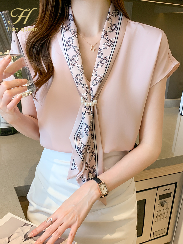 Lace-Up Tops Casual Korean OL  - Summer Clothing H&M ulasan dan harga