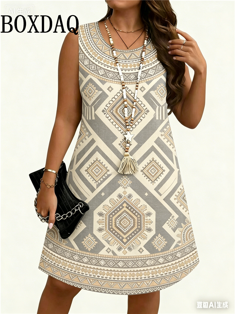 Ethnic Style Flowers 3D Print  - Summer Clothing Vintage ulasan dan harga