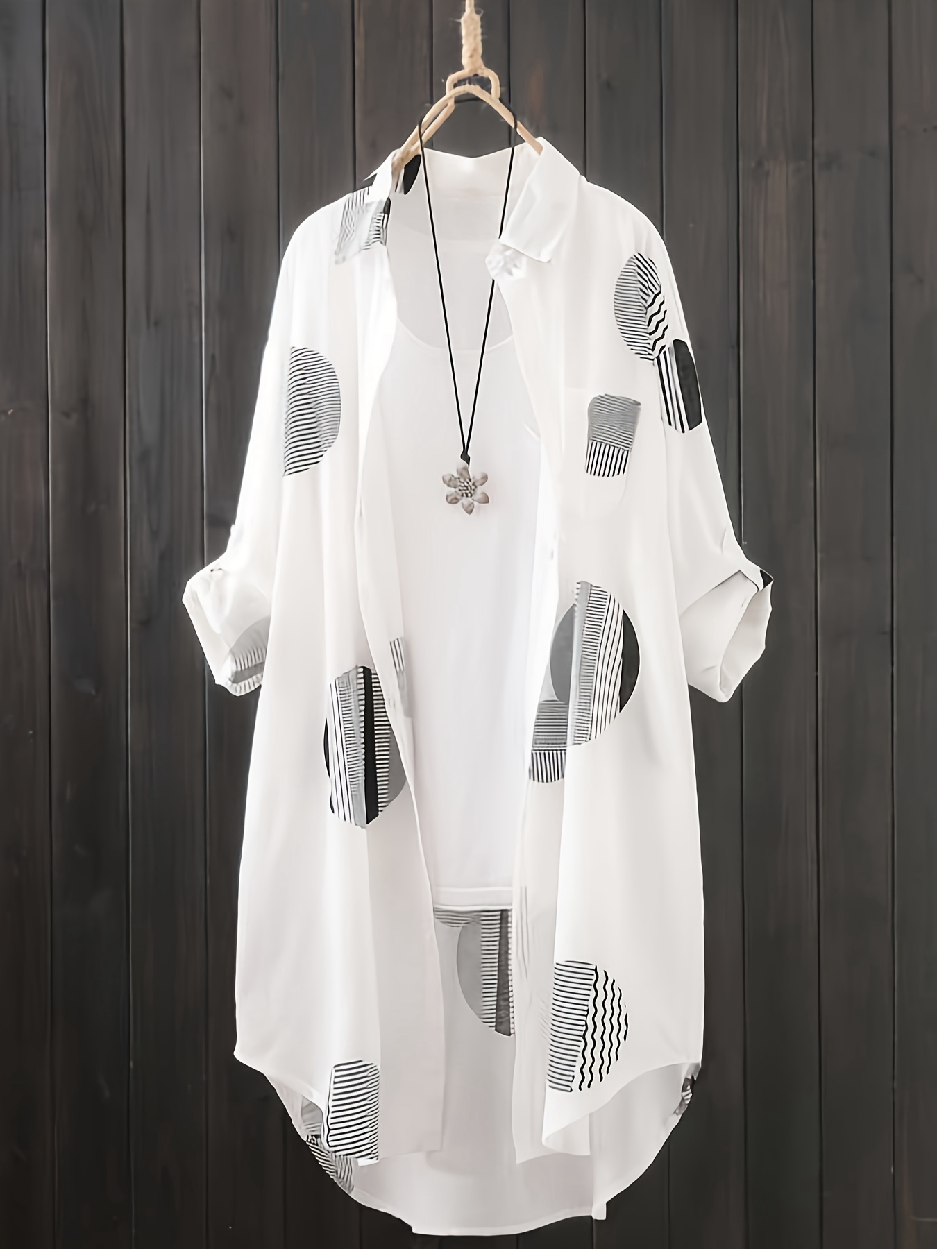 Black and White Large Size Shi - Summer Clothing Model ulasan dan harga