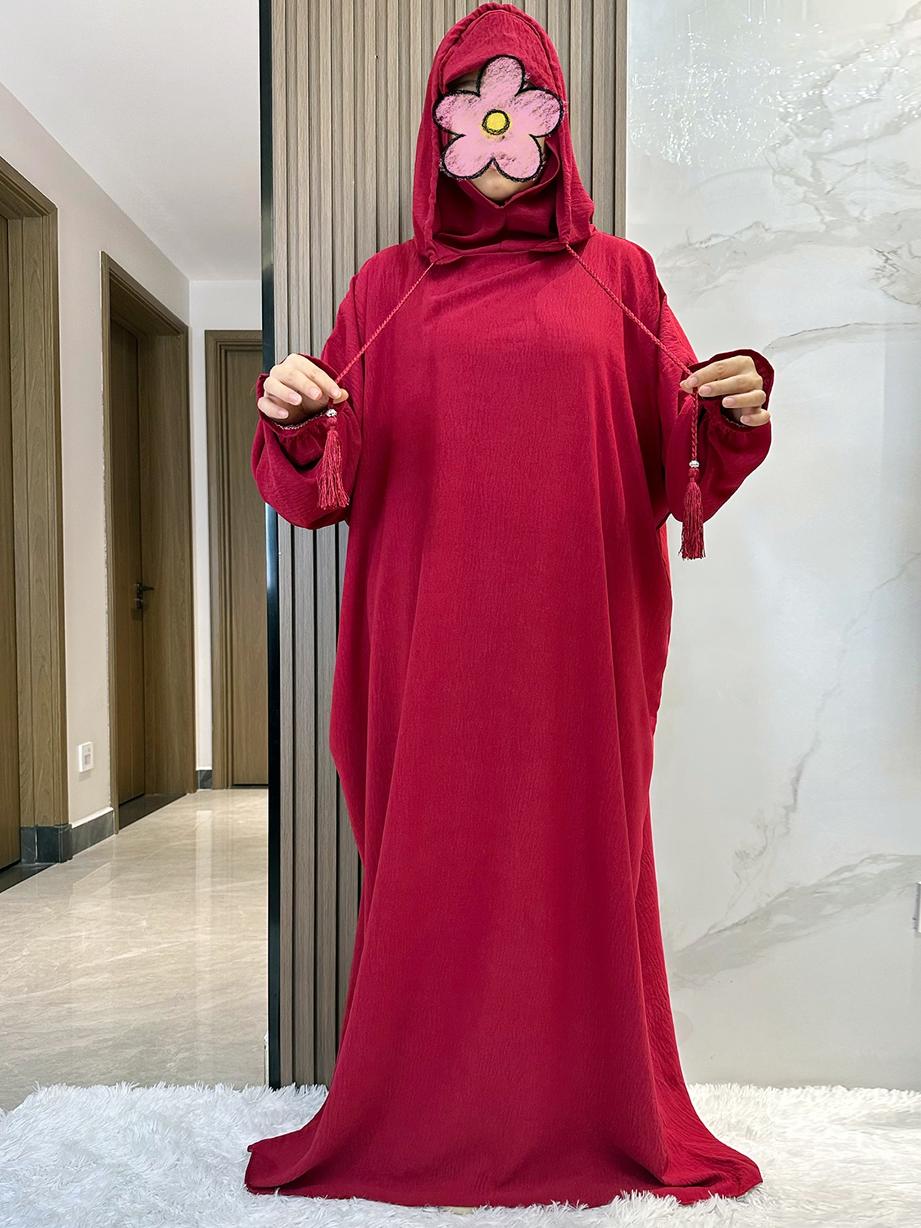 Muslim Abaya Long Sleeve 2 Hat - Summer Clothing Hijab ulasan dan harga