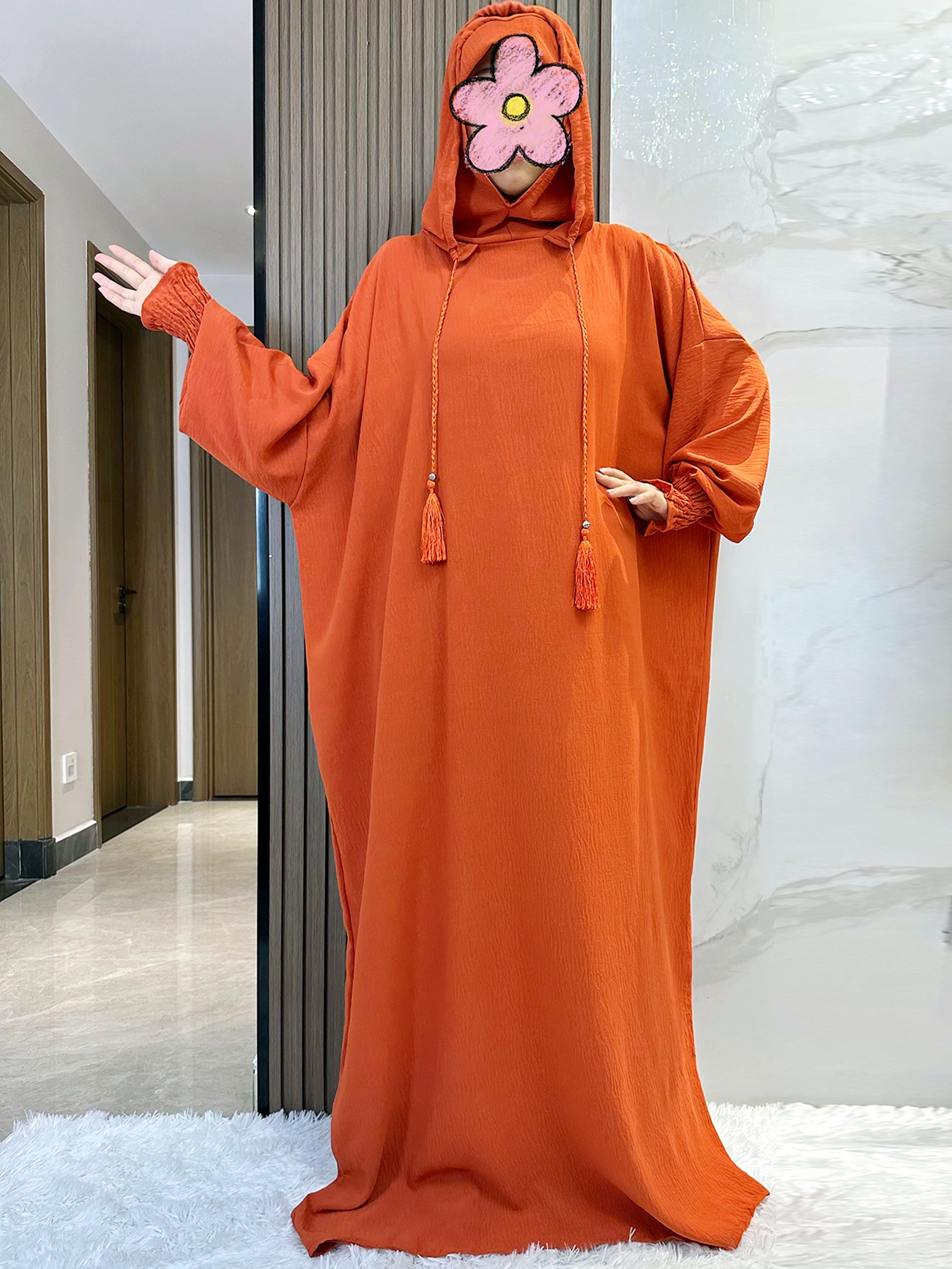 Muslim Abaya Long Sleeve 2 Hat - Summer Clothing Hijab ulasan dan harga