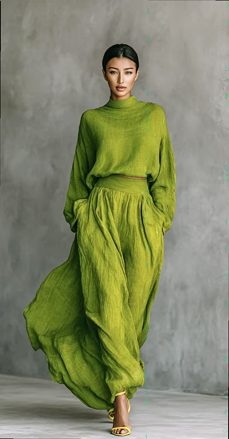 Elegant Long Sleeve Dress Set  - Summer Clothing For Older Women ulasan dan harga