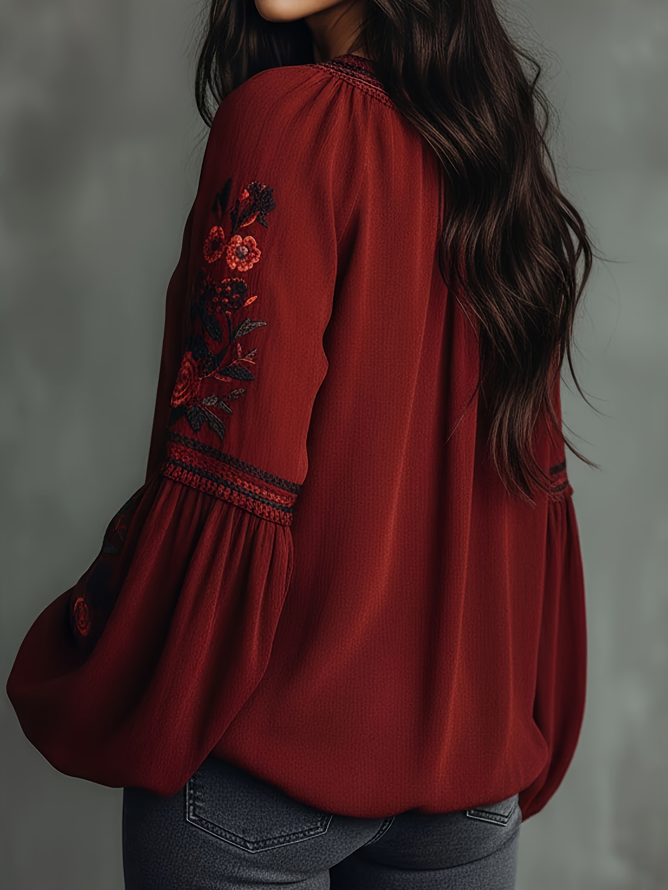 Women‘s Spring Blouse Retro Em - Summer Clothing Office ulasan dan harga