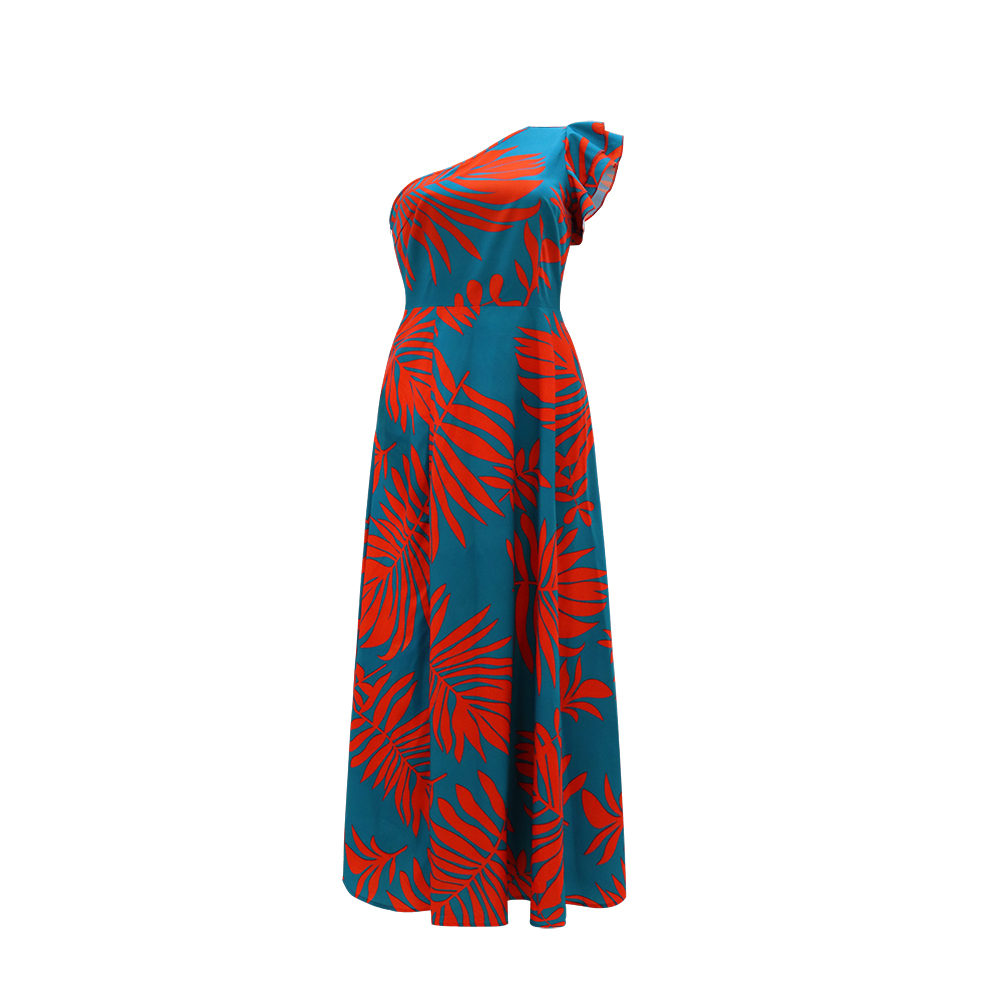 One Shoulder Tropical Print Ma - Zara Summer Clothing For Women ulasan dan harga