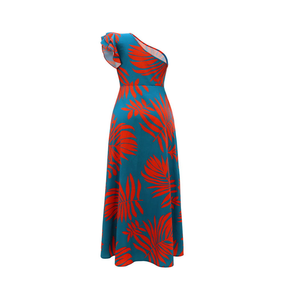 One Shoulder Tropical Print Ma - Zara Summer Clothing For Women ulasan dan harga