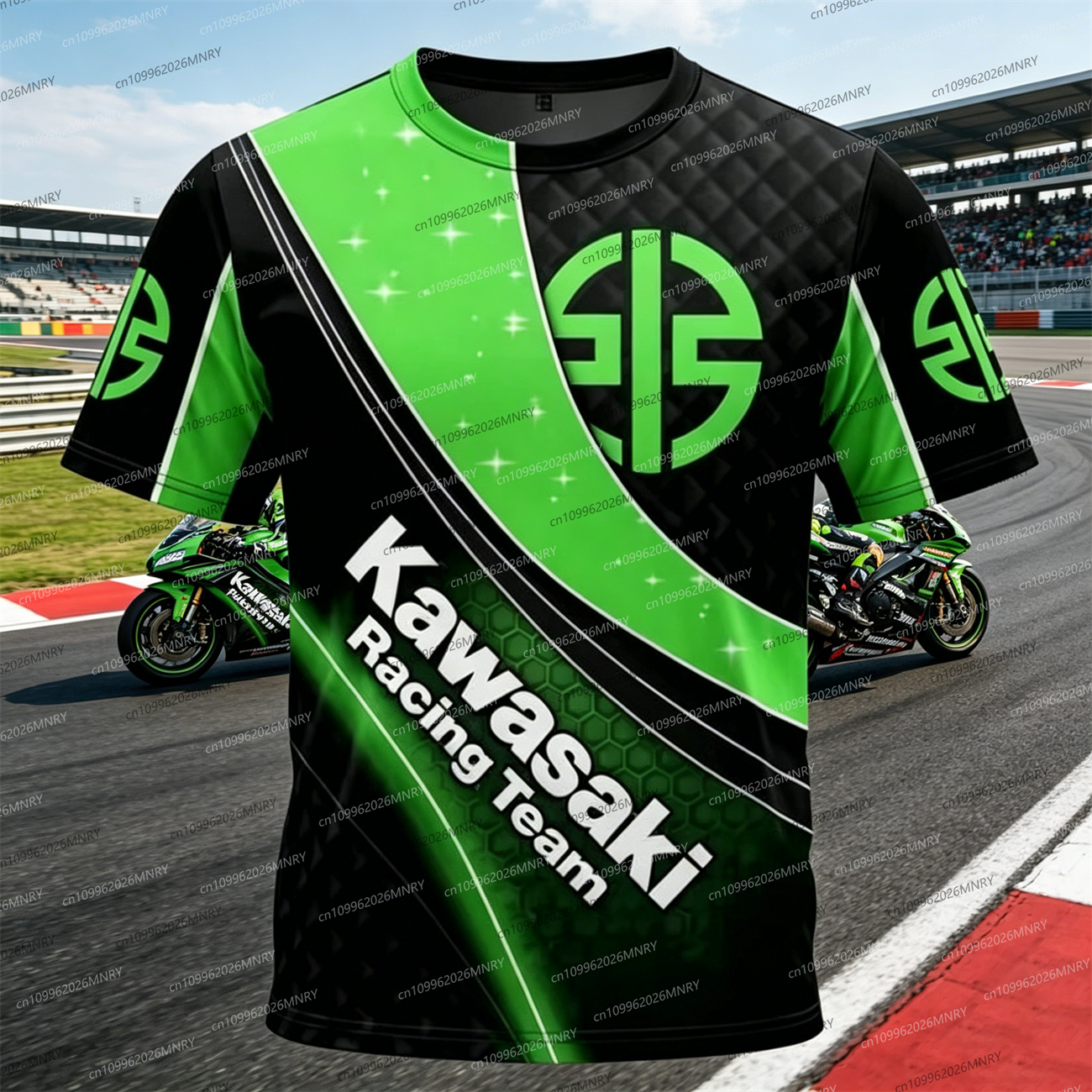 Men Oversized t-shirt Kawasaki - Summer Clothing Motorcycle ulasan dan harga