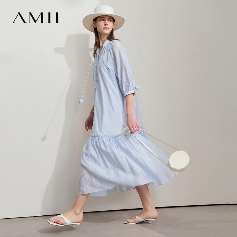 AMII Minimalist Office Lady Dr - Summer Clothing H&M ulasan dan harga