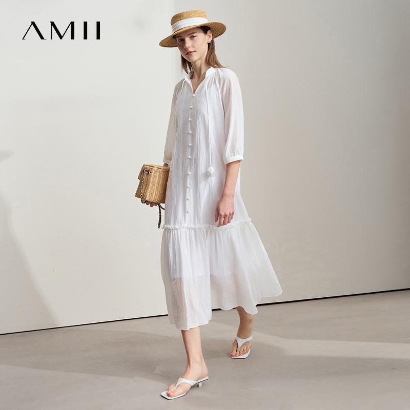 AMII Minimalist Office Lady Dr - Summer Clothing H&M ulasan dan harga