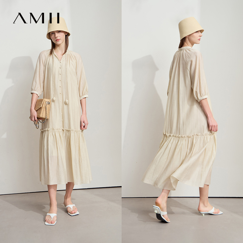 AMII Minimalist Office Lady Dr - Summer Clothing H&M ulasan dan harga