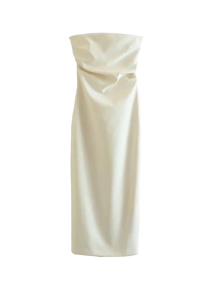 Women Fashion Strapless Gather - Zara Summer Clothing For Women ulasan dan harga