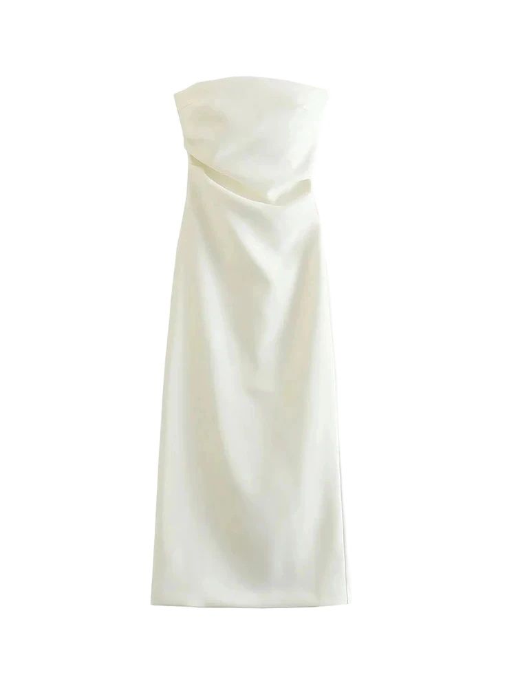 Women Fashion Strapless Gather - Zara Summer Clothing For Women ulasan dan harga