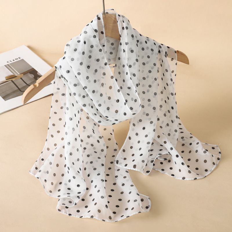 2023 Fashion Printed Dot Chiff - Summer Clothing Hijab ulasan dan harga