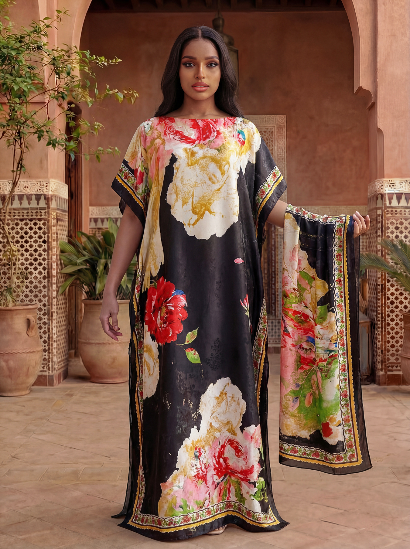 Women's Long Shawl Dubai Fashi - Summer Clothing For Older Women ulasan dan harga