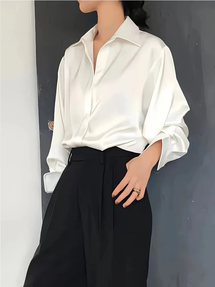 Plus Size Casual Women Silk Sh - Summer Clothing Office ulasan dan harga