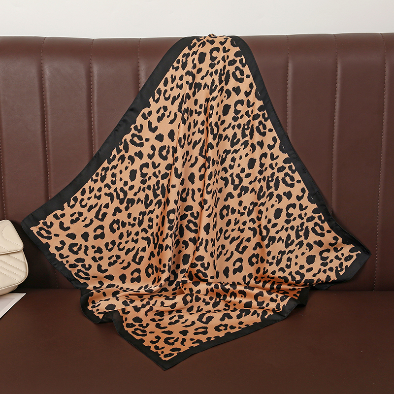 70*70cm Silk Scarf Women leopa - Summer Clothing Hijab ulasan dan harga