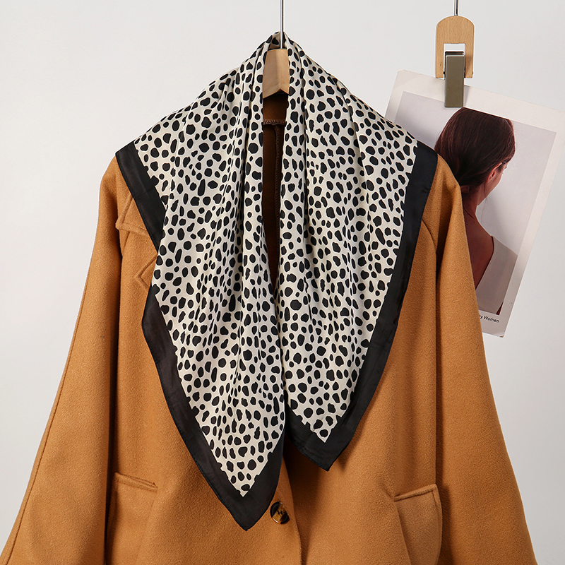 70*70cm Silk Scarf Women leopa - Summer Clothing Hijab ulasan dan harga