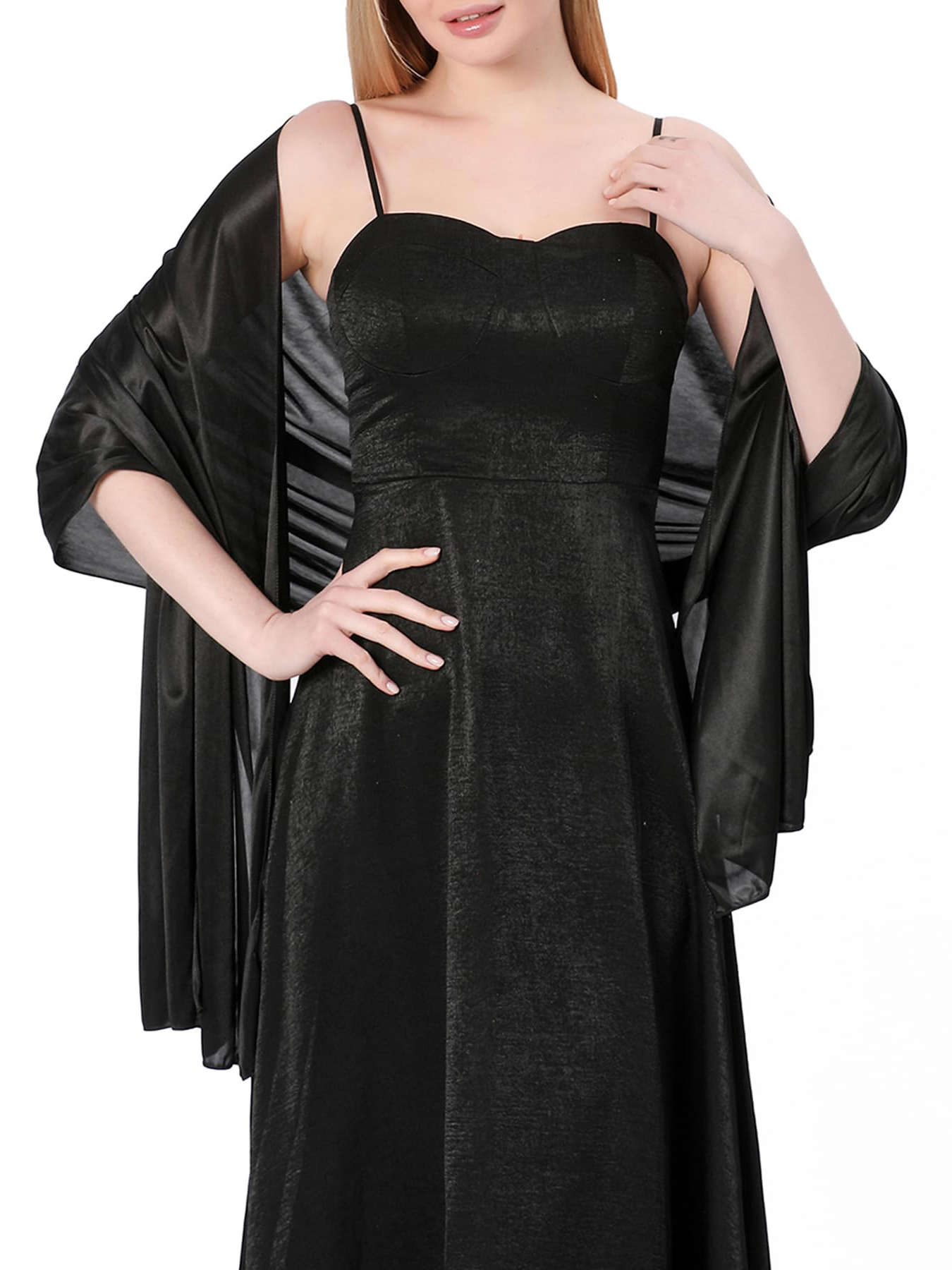 Women Satin Shawl Wrap for Eve - Summer Clothing For Older Women ulasan dan harga