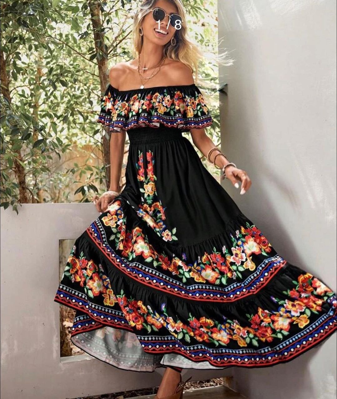 Amazon Off-shoulder Printing L - Zara Summer Clothing For Women ulasan dan harga