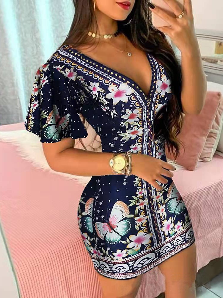 Summer Elegant Floral Print Bo - Zara Summer Clothing For Women ulasan dan harga