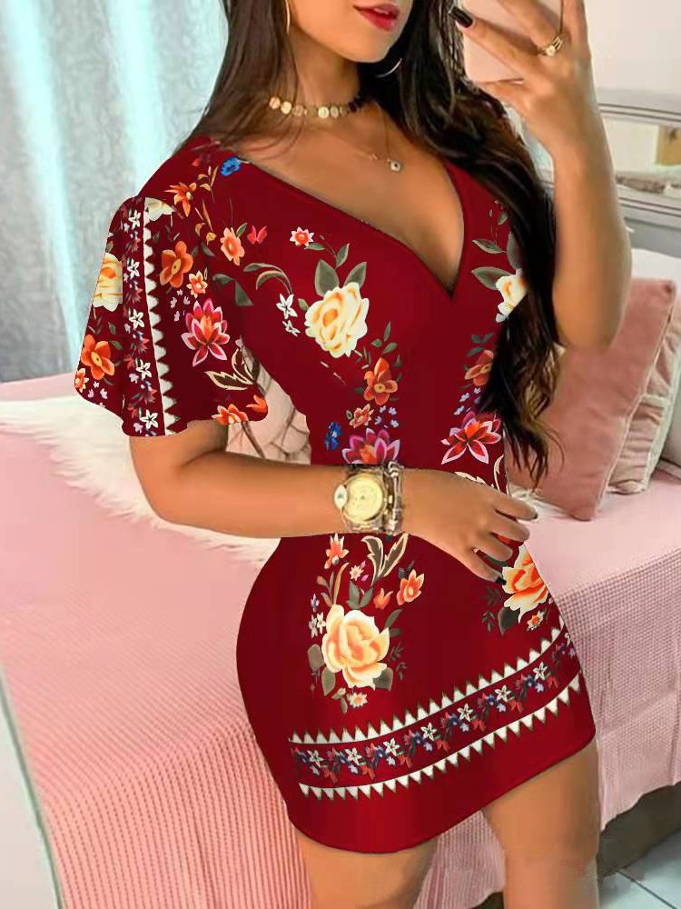 Summer Elegant Floral Print Bo - Zara Summer Clothing For Women ulasan dan harga