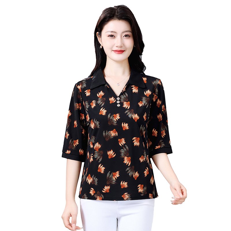 Contrast Geometric Texture Tee - Summer 2025 Clothing Essentials ulasan dan harga