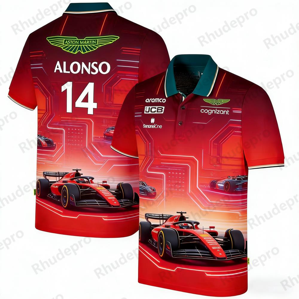 Aston Martin Polo Shirt Outdoo - Summer Clothing Motorcycle ulasan dan harga