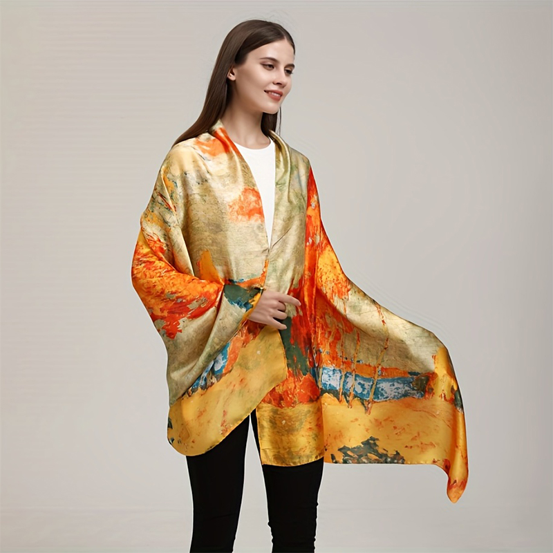 Fashion 180x90cm Satin Silk Sc - Summer Clothing Hijab ulasan dan harga