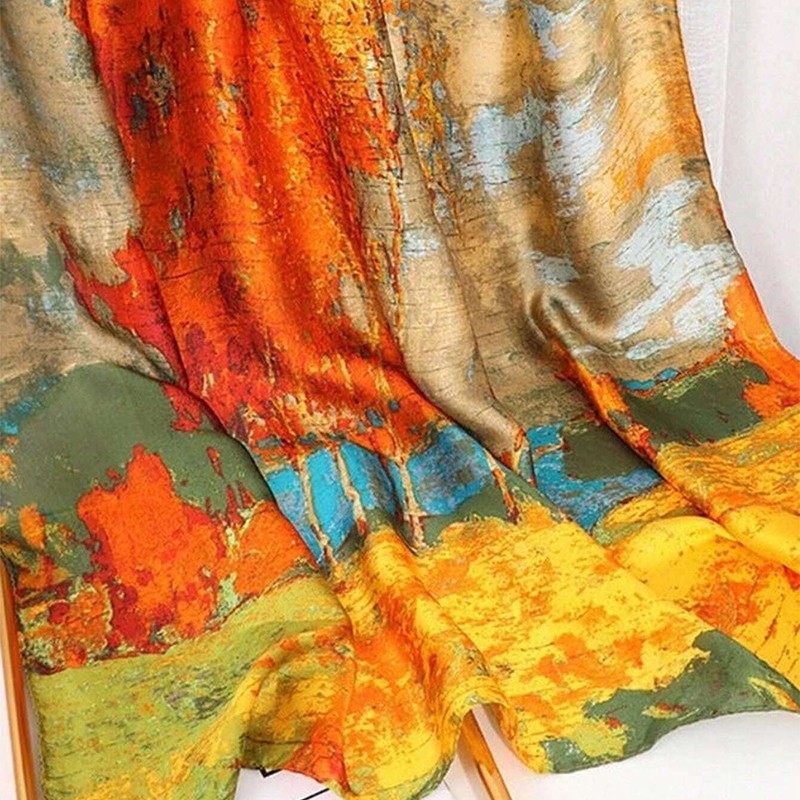 Fashion 180x90cm Satin Silk Sc - Summer Clothing Hijab ulasan dan harga
