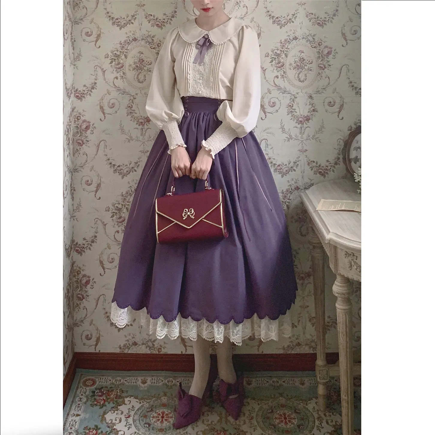 NONSAR Lolita Embroidery Dress - Summer Victorian Clothing ulasan dan harga