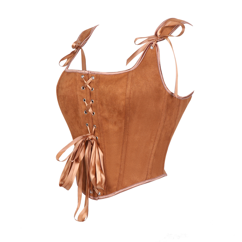 Brown Victorian Vintage Corset - Summer Victorian Clothing ulasan dan harga