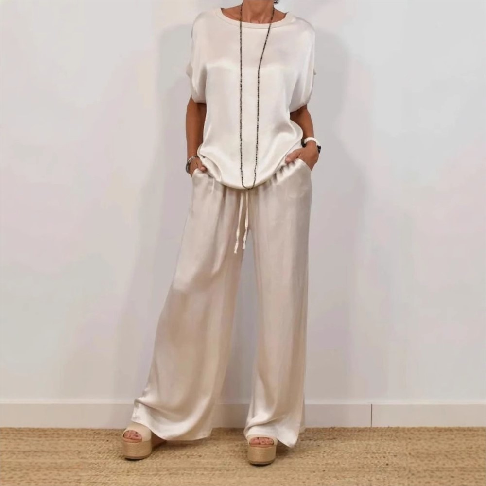 2-piece Set Fashion Satin O Ne - Zara Summer Clothing For Women ulasan dan harga