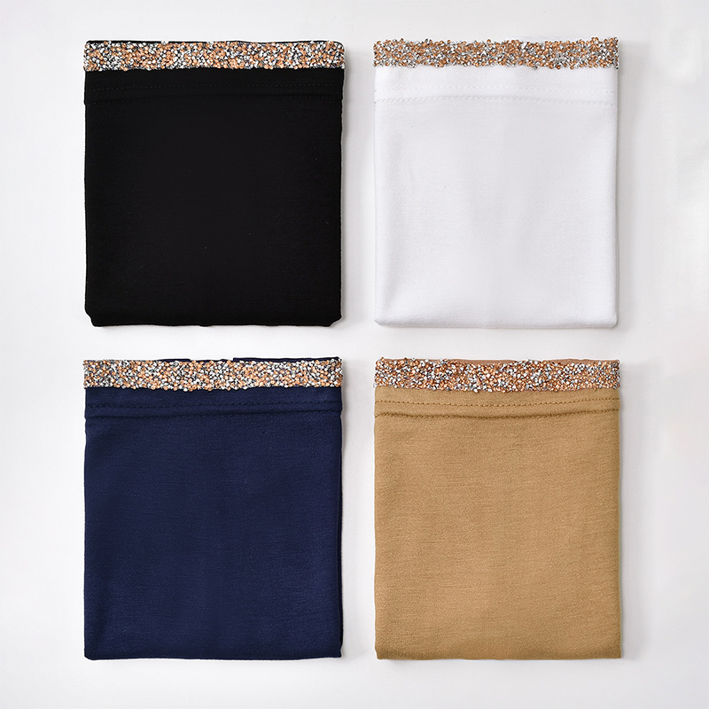 4/Pcs Modal Cotton Rhinestone  - Summer Clothing Hijab ulasan dan harga