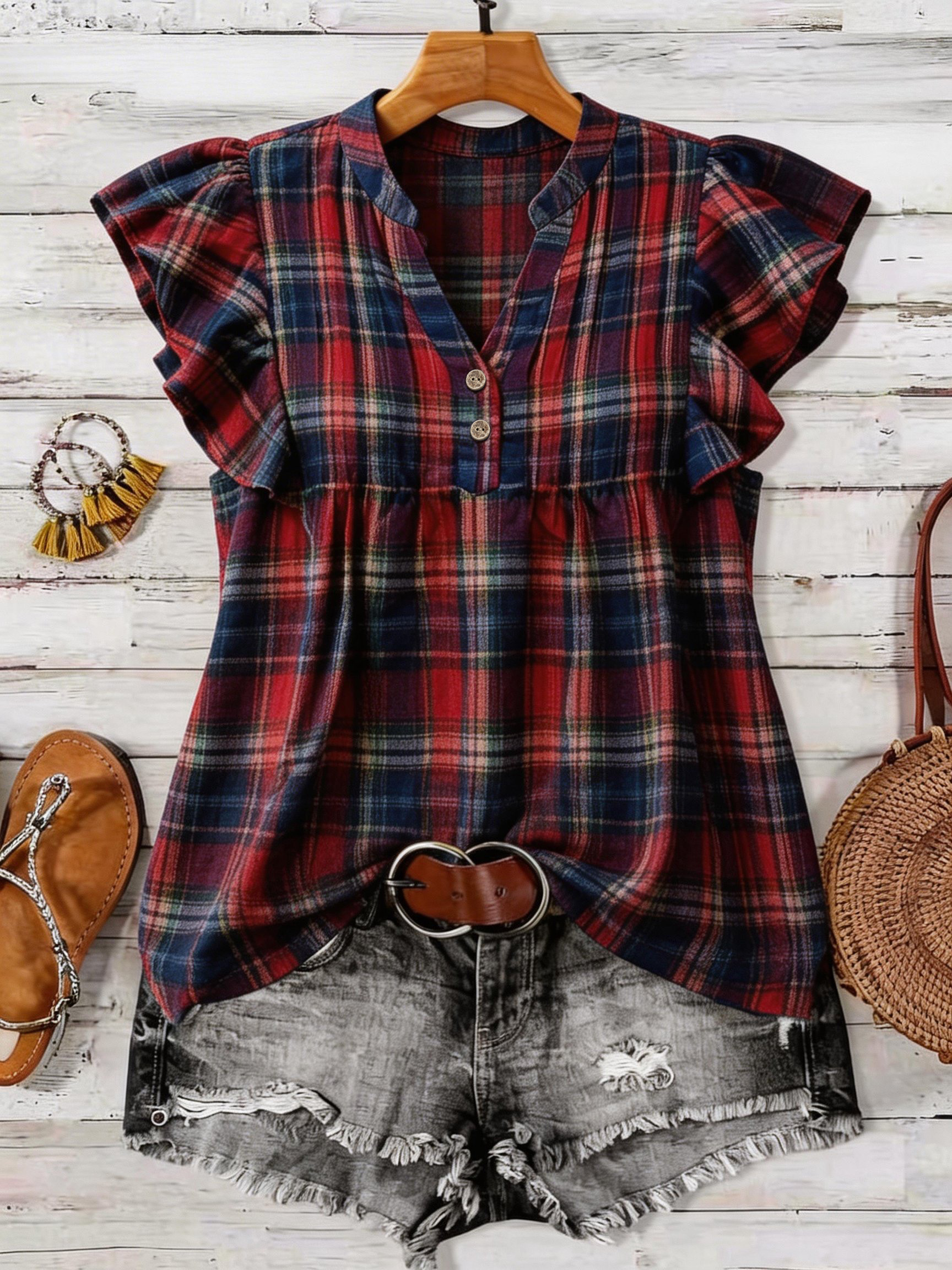 plus Size Retro round Neck Pri - Summer Clothing Vintage ulasan dan harga